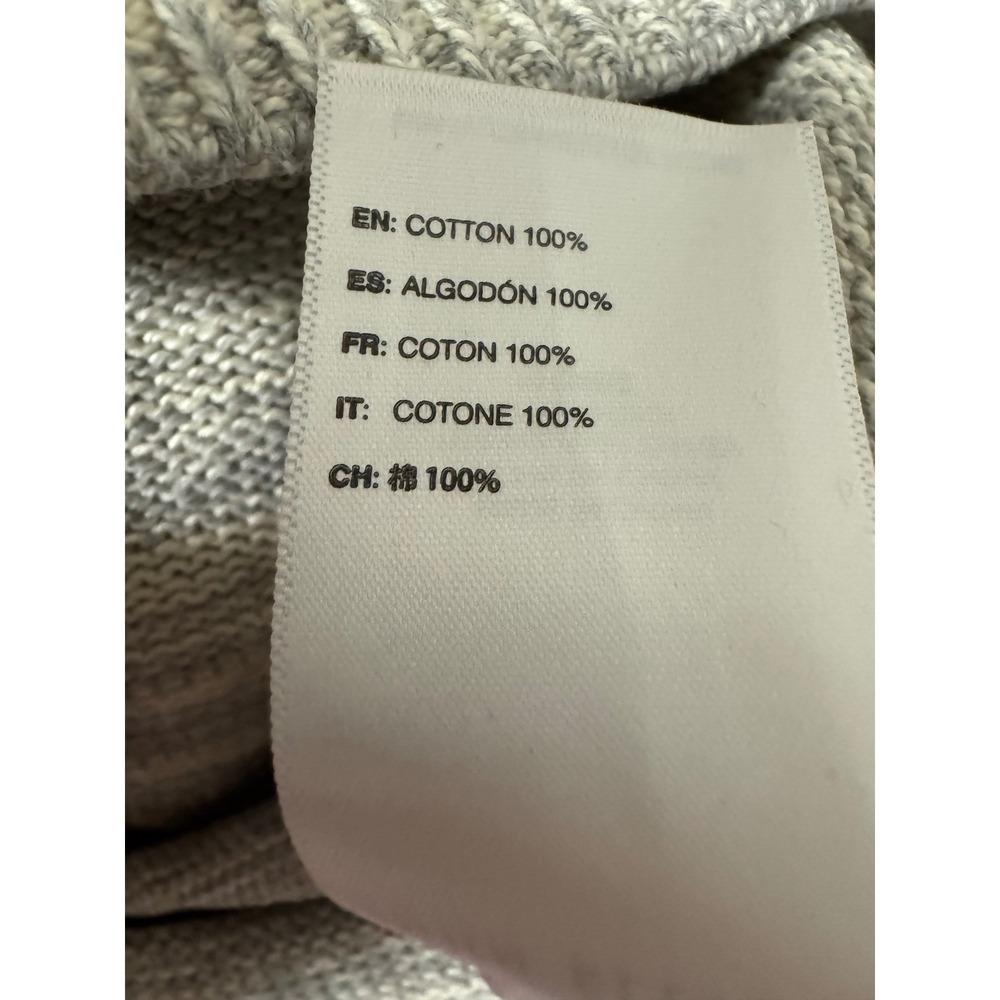 John Elliott Mens Grey White Space Dye Melange Knit Crewneck Sweater Relaxed Fit - Picture 10 of 11